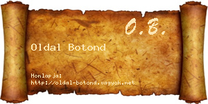 Oldal Botond névjegykártya