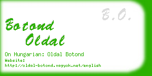 botond oldal business card